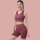 Z & D Lingerie Fitness Set Female Gym And Yoga Shorts High Waist Lift Butt Top Seamless Bojo