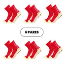 Kit com 6 Meias de Futebol – Meias Esportivas de Algodão Antiderrapantes de Alta Qualidade – Envio Imediato