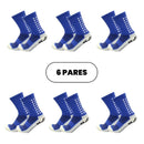 Kit com 6 Meias de Futebol – Meias Esportivas de Algodão Antiderrapantes de Alta Qualidade – Envio Imediato