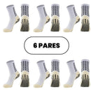 Kit com 6 Meias de Futebol – Meias Esportivas de Algodão Antiderrapantes de Alta Qualidade – Envio Imediato