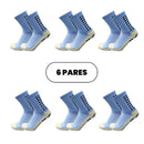 Kit com 6 Meias de Futebol – Meias Esportivas de Algodão Antiderrapantes de Alta Qualidade – Envio Imediato