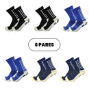Kit com 6 Meias de Futebol – Meias Esportivas de Algodão Antiderrapantes de Alta Qualidade – Envio Imediato