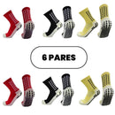 Kit com 6 Meias de Futebol – Meias Esportivas de Algodão Antiderrapantes de Alta Qualidade – Envio Imediato