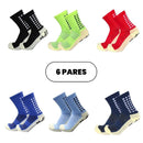 Kit com 6 Meias de Futebol – Meias Esportivas de Algodão Antiderrapantes de Alta Qualidade – Envio Imediato