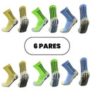 Kit com 6 Meias de Futebol – Meias Esportivas de Algodão Antiderrapantes de Alta Qualidade – Envio Imediato