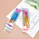 Conjunto de 4 Pincéis Sereia para Maquiagem - Blush, Contorno, Pó e Sombra