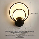 Round Wall Lamp, LED Wall Lamp, Decorative Bedside Lamp for Living Room and Bedroom