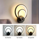 Round Wall Lamp, LED Wall Lamp, Decorative Bedside Lamp for Living Room and Bedroom