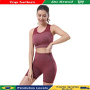 Z & D Lingerie Fitness Set Female Gym And Yoga Shorts High Waist Lift Butt Top Seamless Bojo