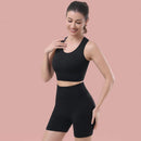 Z & D Lingerie Fitness Set Female Gym And Yoga Shorts High Waist Lift Butt Top Seamless Bojo