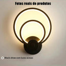 Round Wall Lamp, LED Wall Lamp, Decorative Bedside Lamp for Living Room and Bedroom