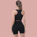 Z & D Lingerie Fitness Set Female Gym And Yoga Shorts High Waist Lift Butt Top Seamless Bojo