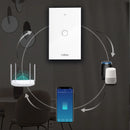 Interruptor Inteligente, compatibilidade com alexa e google home. Wi-Fi Coibeu Touch 2 Teclas + Tomada Integrada (Padrão BR)
