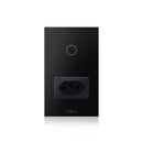 Interruptor Inteligente, compatibilidade com alexa e google home. Wi-Fi Coibeu Touch 2 Teclas + Tomada Integrada (Padrão BR)