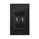 Interruptor Inteligente, compatibilidade com alexa e google home. Wi-Fi Coibeu Touch 2 Teclas + Tomada Integrada (Padrão BR)