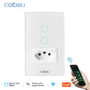 Interruptor Inteligente, compatibilidade com alexa e google home. Wi-Fi Coibeu Touch 2 Teclas + Tomada Integrada (Padrão BR)