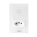 Interruptor Inteligente, compatibilidade com alexa e google home. Wi-Fi Coibeu Touch 2 Teclas + Tomada Integrada (Padrão BR)