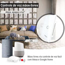 Interruptor Inteligente, compatibilidade com alexa e google home. Wi-Fi Coibeu Touch 2 Teclas + Tomada Integrada (Padrão BR)