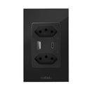 Interruptor Inteligente, compatibilidade com alexa e google home. Wi-Fi Coibeu Touch 2 Teclas + Tomada Integrada (Padrão BR)