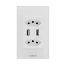 Interruptor Inteligente, compatibilidade com alexa e google home. Wi-Fi Coibeu Touch 2 Teclas + Tomada Integrada (Padrão BR)